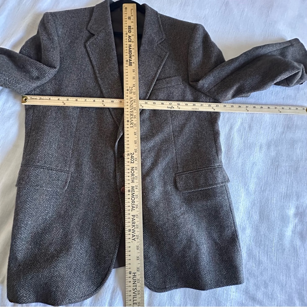 English Manor Blazer Mens 46 Herringbone Tweed Sport Coat Equestrian Heritage - Picture 6 of 13
